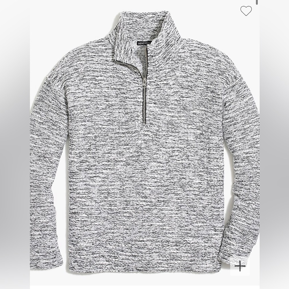J.Crew Factory marled half-zip pullover. XXS. Excellent used condition.
